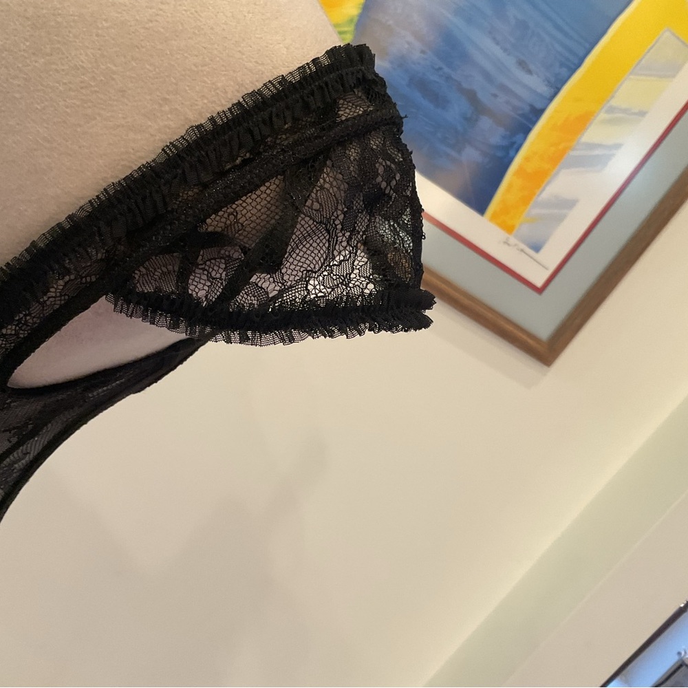 Lioness Black Sheer Lace Bustier Tank - Picture 11 of 13